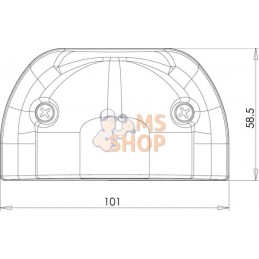 Éclairage de plaque d'immatriculation  LED, 12-24V, 101x58.5x59.6mm, Kramp | KRAMP Éclairage de plaque d'immatriculation  LED, 1