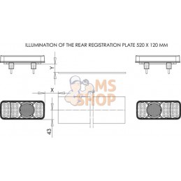 Feu arrière LED rectangle gauche câblé | KRAMP Feu arrière LED rectangle gauche câblé | KRAMPPR#776621