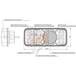 Feu arrière LED rectangle gauche câblé | KRAMP Feu arrière LED rectangle gauche câblé | KRAMPPR#776621