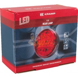 Feu arrière multifonction LED, rond, 12-24V, Ø 142mm, Kramp | KRAMP Feu arrière multifonction LED, rond, 12-24V, Ø 142mm, Kramp 