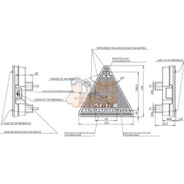 Feu arrière LED triangle gauche, 12-24V, 163x144x38.8mm, Kramp | KRAMP Feu arrière LED triangle gauche, 12-24V, 163x144x38.8mm, 