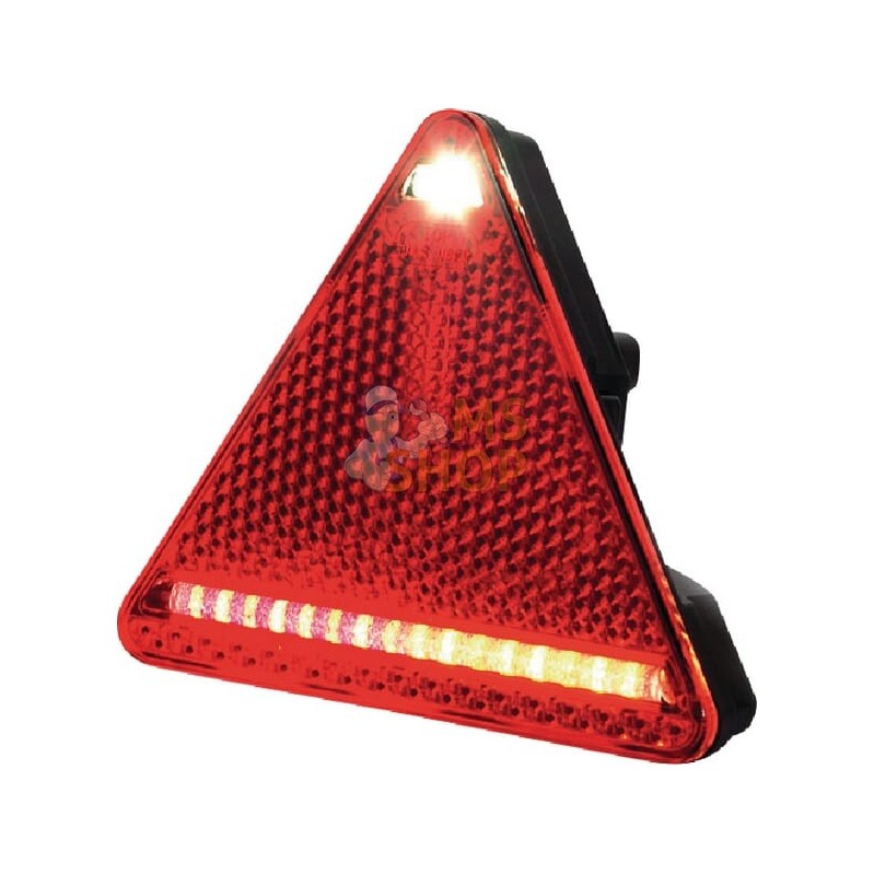 Feu arrière LED triangulaire droit, 12-24V, 163x144x38.8mm, Kramp | KRAMP Feu arrière LED triangulaire droit, 12-24V, 163x144x38