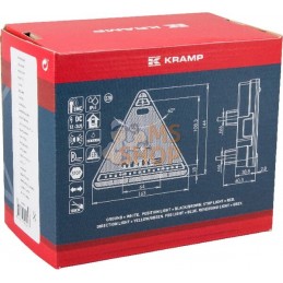 Feu arrière LED triangulaire droit, 12-24V, 163x144x38.8mm, Kramp | KRAMP Feu arrière LED triangulaire droit, 12-24V, 163x144x38