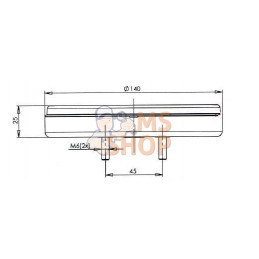 Feu arrière multifonction LED, rond, 12-24V, Ø 140mm, Kramp | KRAMP Feu arrière multifonction LED, rond, 12-24V, Ø 140mm, Kramp 