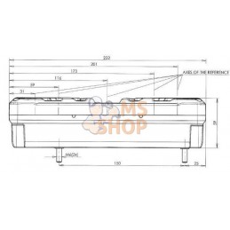 Feu arrière LED rectangle gauche 12-24V, 232x142x59mm, Kramp | KRAMP Feu arrière LED rectangle gauche 12-24V, 232x142x59mm, Kram