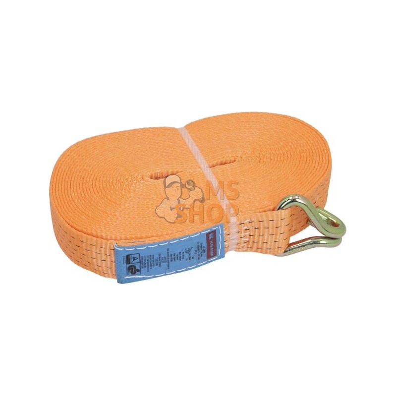 Sangle d'arrimage avec crochet en J 14,5m | KRAMP Sangle d'arrimage avec crochet en J 14,5m | KRAMPPR#732379