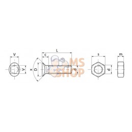 Boulon planétaire+écrou M10x60 CL.8.8 | KRAMP Boulon planétaire+écrou M10x60 CL.8.8 | KRAMPPR#775765