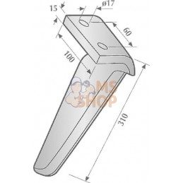 Dent de herse G p/Maschio EP15 | KRAMP Dent de herse G p/Maschio EP15 | KRAMPPR#507567