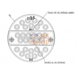 Feu multifonction arrière LED 12V rond câblé Ø 142mm, Kramp | KRAMP Feu multifonction arrière LED 12V rond câblé Ø 142mm, Kramp 