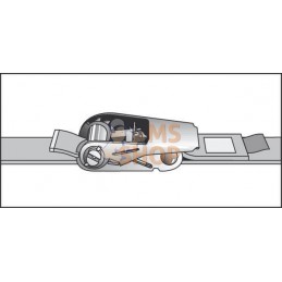 Sangle à cliquet avec crochet en J 5m | KRAMP Sangle à cliquet avec crochet en J 5m | KRAMPPR#728552