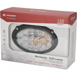 Phare de travail LED, 24 W, 3220 lm, ovale, Kramp | KRAMP Phare de travail LED, 24 W, 3220 lm, ovale, Kramp | KRAMPPR#840839