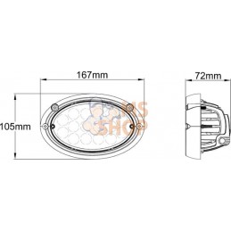 Phare de travail LED, 24 W, 3220 lm, ovale, Kramp | KRAMP Phare de travail LED, 24 W, 3220 lm, ovale, Kramp | KRAMPPR#840839