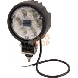 Phare de travail LED rond 25W 2000lm, 10/30V, Ø 117mm faisceau large 6 LED Kramp | KRAMP Phare de travail LED rond 25W 2000lm, 1