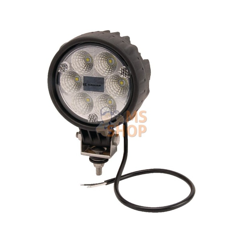 Phare de travail LED rond 25W 2000lm, 10/30V, Ø 117mm faisceau large 6 LED Kramp | KRAMP Phare de travail LED rond 25W 2000lm, 1