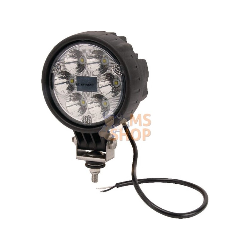 Phare de travail LED rond 29W 2500lm, 10/30V, Ø 117mm,très longue portée 6 LED Kramp | KRAMP Phare de travail LED rond 29W 2500l