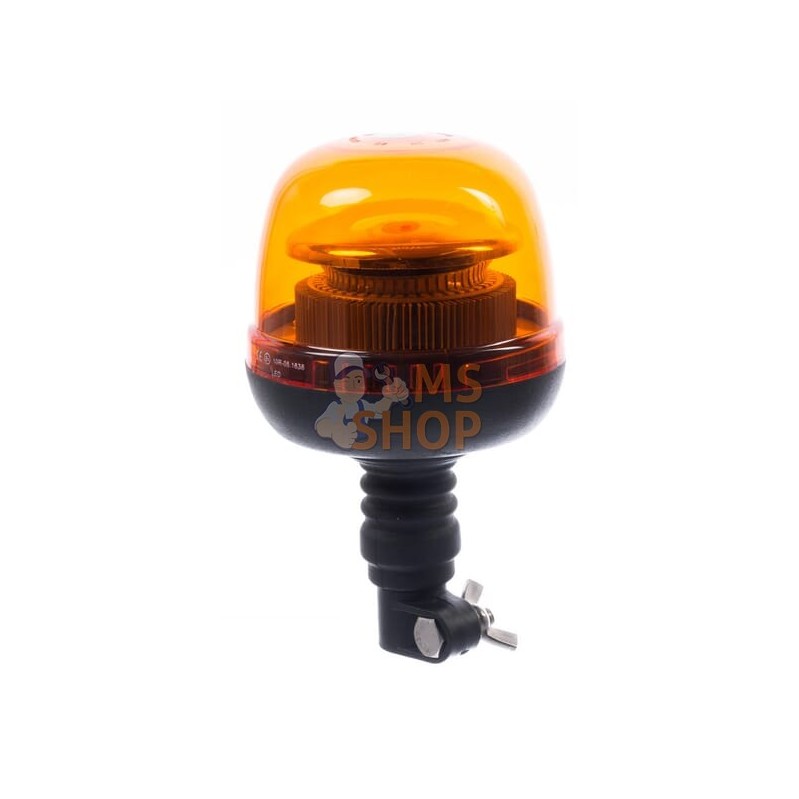 Gyrophare LED, 24W, 12-24V, ambre, montage sur poteau flexible, Ø 128mm x215mm, Kramp | KRAMP Gyrophare LED, 24W, 12-24V, ambre,