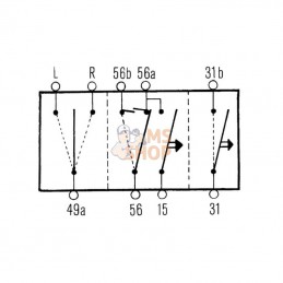 6TA003394001; HELLA; Commutateur de clignotants; pièce detachée