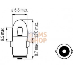 Ampoule 12V 2W BA7s | KRAMP Ampoule 12V 2W BA7s | KRAMPPR#775281