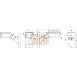 Feu de gabarit latéral avant/arrière gauche LED 12-24V KRAMP | KRAMP Feu de gabarit latéral avant/arrière gauche LED 12-24V KRAM