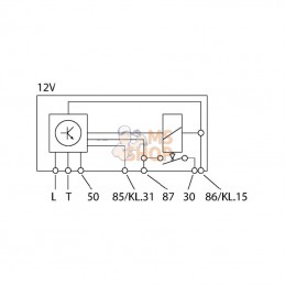 4RV008188181; HELLA; Relais de préchauffage 12V; pièce detachée