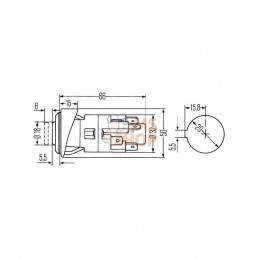 6HF001579061; HELLA; Interrupteur; pièce detachée