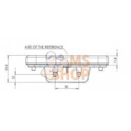 Feu de gabarit LED, rectangulaire, 12-24V, 105.4x45x11.8mm, Kramp | KRAMP Feu de gabarit LED, rectangulaire, 12-24V, 105.4x45x11