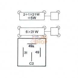 4DM003360021; HELLA; Centrale clignotante 12V; pièce detachée