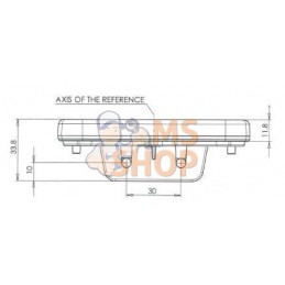 Feu de gabarit LED, rectangulaire, 12-24V, 105.4x45x11.8mm, Kramp | KRAMP Feu de gabarit LED, rectangulaire, 12-24V, 105.4x45x11