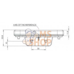 Feu de gabarit LED, rectangulaire, 12-24V, 105.4x45x11.8mm, Kramp | KRAMP Feu de gabarit LED, rectangulaire, 12-24V, 105.4x45x11