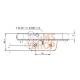 Feu de gabarit LED, rectangulaire, 12-24V, 105.4x45x11.8mm, Jaeger, Kramp | KRAMP Feu de gabarit LED, rectangulaire, 12-24V, 105