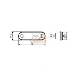 2KA959640102; HELLA; Éclairage de plaque d'immatriculation LED; pièce detachée