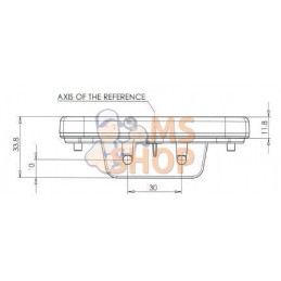 Feu de gabarit LED, rectangulaire, 12-24V, 105.4x45x11.8mm, Kramp | KRAMP Feu de gabarit LED, rectangulaire, 12-24V, 105.4x45x11