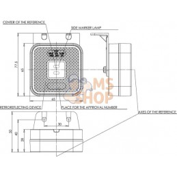 Feu de gabarit LED, carré, 12-24V, 65x65x28mm, Kramp | KRAMP Feu de gabarit LED, carré, 12-24V, 65x65x28mm, Kramp | KRAMPPR#7767