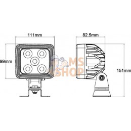 Lampe de travail LED 67 W 5600 lm rouge | KRAMP Lampe de travail LED 67 W 5600 lm rouge | KRAMPPR#980968