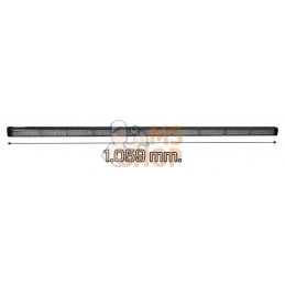 Barre lumineuse, 12/24 V, ambre, boulonnée, 1059x32x53 mm, Multiflash, 10 x 6 LED, Kramp | KRAMP Barre lumineuse, 12/24 V, ambre