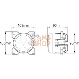 Phare de travail rond LED 42W 4200lm | KRAMP Phare de travail rond LED 42W 4200lm | KRAMPPR#840688