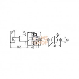 6EK002843013; HELLA; Interrupteur principal, batterie, 100A, commande par bouton rotatif; pièce detachée