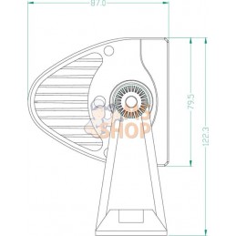 Barre lumineuse LED, 180W, 15300lm, rectangulaire, 12/24V, blanc, 805x57mm, manchon d'extrémité de câble, Combo, 60 LED, Kramp |