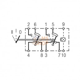 6RH004570382; HELLA; Interrupteur II+I-0 sans ampoule; pièce detachée