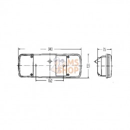 9EL122772001; HELLA; Cabochon Hella pour 2SK003567651/661; pièce detachée