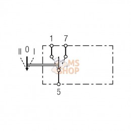 6FH007832171; HELLA; Interrupteur I-0-II, commutateur à bascule; pièce detachée