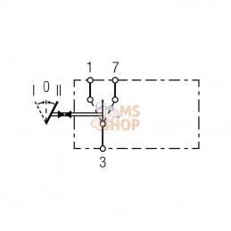6GM007832231; HELLA; Interrupteur I-&gt;0&lt;-II, commutateur à bascule; pièce detachée