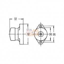 6EJ001569001; HELLA; Bouton-poussoir pour montage; pièce detachée