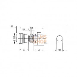 6ED004778011; HELLA; Interrupteur 12V 8A; pièce detachée