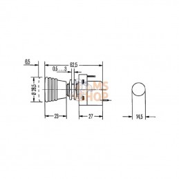 6ED004778011; HELLA; Interrupteur 12V 8A; pièce detachée