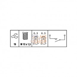 6ZF008621511; HELLA; Interrupteur essuie-glace arrière Hella; pièce detachée