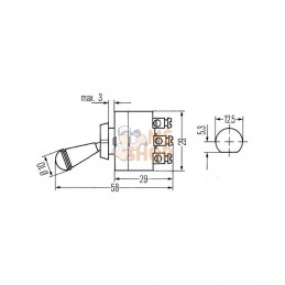 6FG002312002; HELLA; Interrupteur S 28, chrome 24 V 2 A; pièce detachée