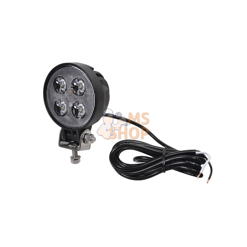 Phare de travail LED rond 12W 800lm 10/30V, Ø 90.5mm, faisceau large, Kramp | KRAMP Phare de travail LED rond 12W 800lm 10/30V, 