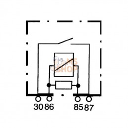 4RA007793047; HELLA; Relais, courant de travail; pièce detachée