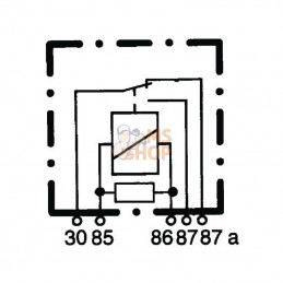 4RD007903001; HELLA; Relais courant prin 24V 20/10A; pièce detachée